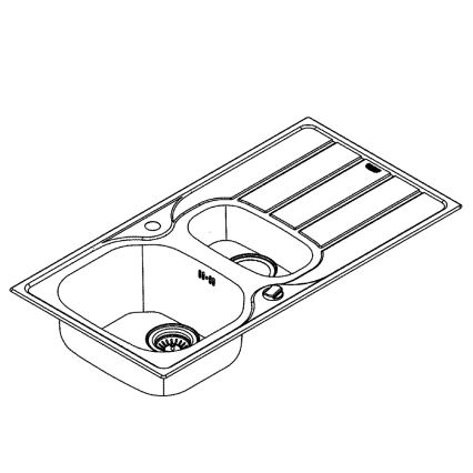 GROHE 31564SD1 - Мийка K200 965 × 500 мм з нержавіючої сталі