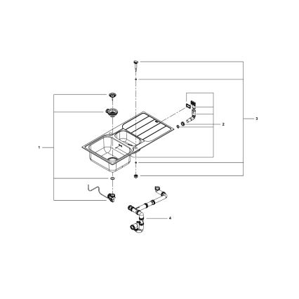 GROHE 31572SD1 - Мийка K500 1000 × 500 мм з нержавіючої сталі
