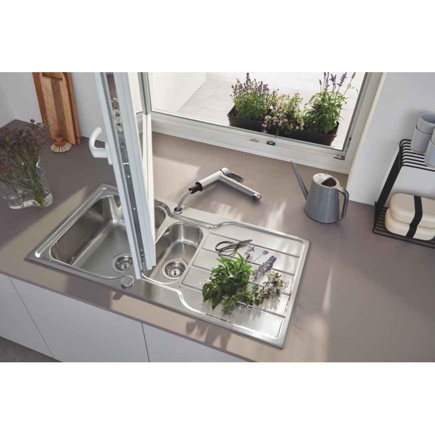 GROHE 31572SD1 - Кухонная мойка K500 1000 × 500 мм, нержавеющая сталь
