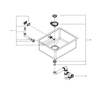GROHE 31574SD1 - Кухонная мойка K700U 550 x 450 мм, нержавеющая сталь