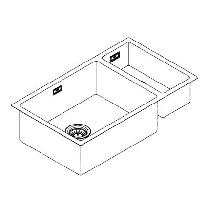 GROHE 31575SD1 - Кухонная мойка K700U, 760 × 450 мм, из нержавеющей стали