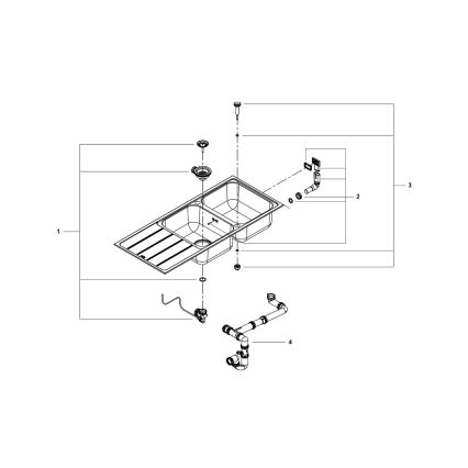 GROHE 31588SD1 - Мийка K500 1160 × 500 мм нержавіюча сталь