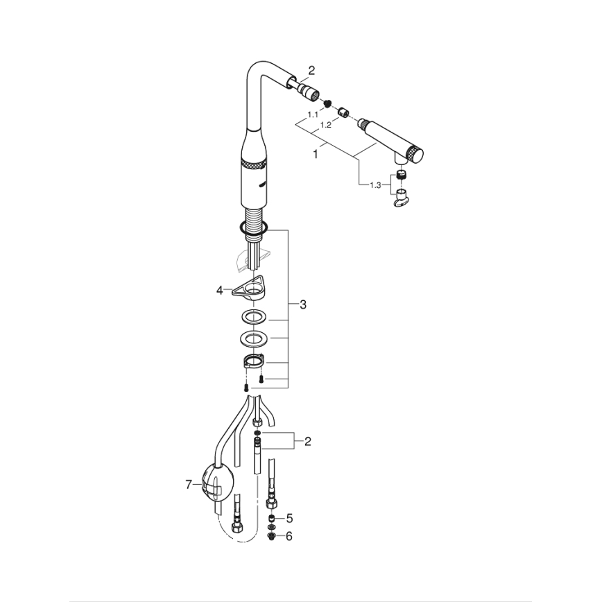 GROHE 31615000 - Кухонний змішувач ESSENCE SMARTCONTROL 366 мм блискучий хром