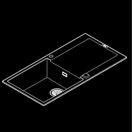 GROHE 31645AP0 - Кухонная мойка K500 1000 × 500 мм камень/чёрный