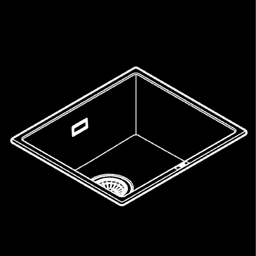 GROHE 31653AP0 - Кухонна мийка K700U 457 × 406 мм камінь/чорний