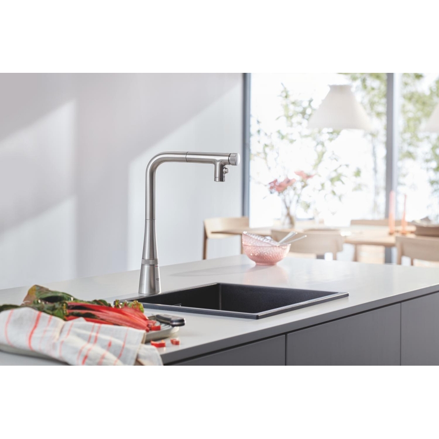 GROHE 31653AP0 - Кухонна мийка K700U 457 × 406 мм камінь/чорний