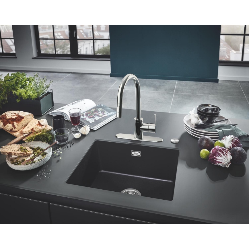 GROHE 31654AP0 - Композитная мойка K700U 533 × 457 мм чёрная
