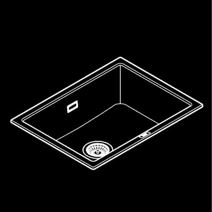 GROHE 31655AP0 - Мойка K700U 610 × 460 мм чёрный камень/чёрный