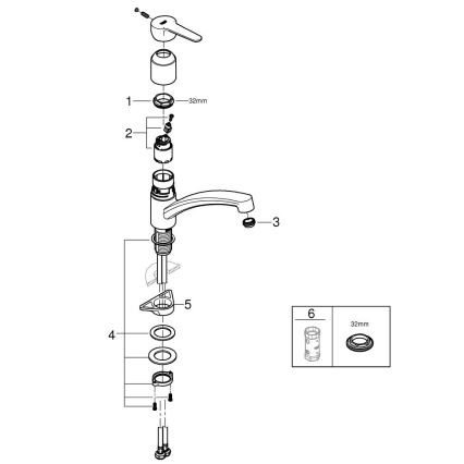 GROHE 31680000 - кухонный смеситель BAUECO, глянцевый хром