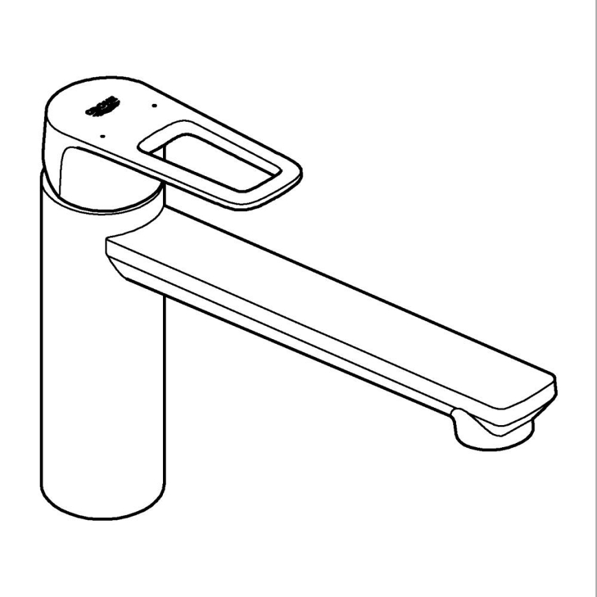 GROHE 31706000 - змішувач для кухонної мийки BAULOOP, полірований хром