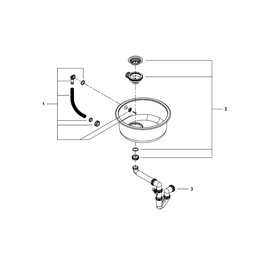 GROHE 31720SD0 - Кухонна мийка K200 440 x 440 x 180 із нержавіючої сталі