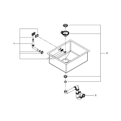 GROHE 31726SD0 - Кухонная мойка K700 550 × 450 mm из нержавеющей стали
