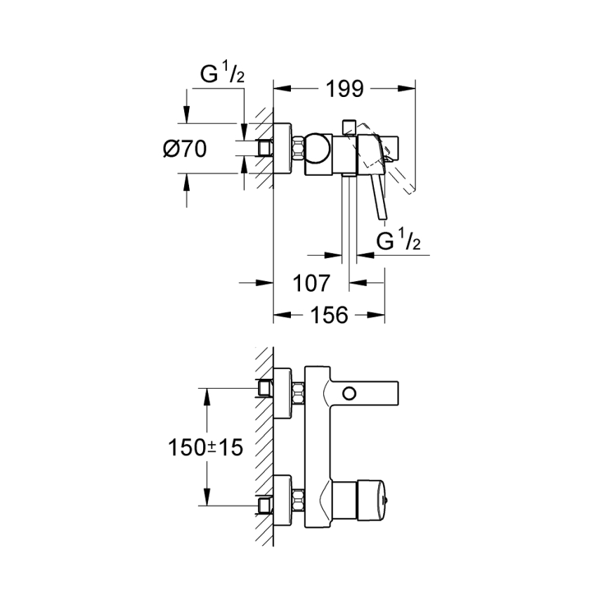 GROHE 32211001 - Змішувач для ванни CONCETTO DN 15 глянцевий хром