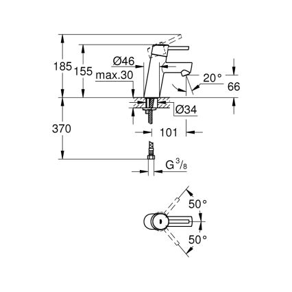 GROHE 3224010E - Смеситель для раковины CONCETTO DN 15, глянцевый хром
