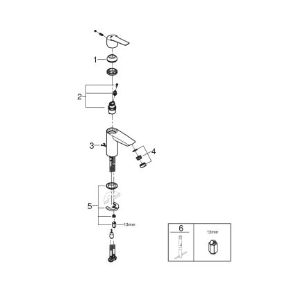 GROHE 32277002 - Змішувач для умивальника START, розмір S, блискучий хром