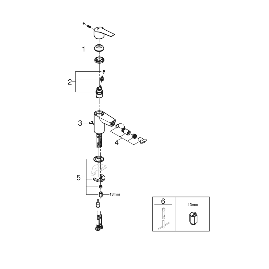 GROHE 32281002 - смеситель для биде START S, полированный хром