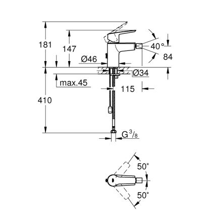 GROHE 32281002 - Змішувач для біде START S глянцевий хром