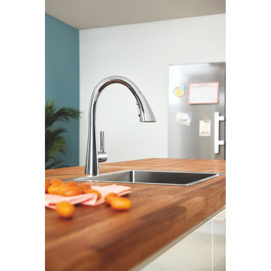 GROHE 32294002 - Кухонний змішувач ZEDRA, 401 мм, глянцевий хром