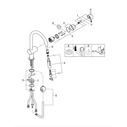 GROHE 32321GN2 - кухонний змішувач EUROCUBE золотий