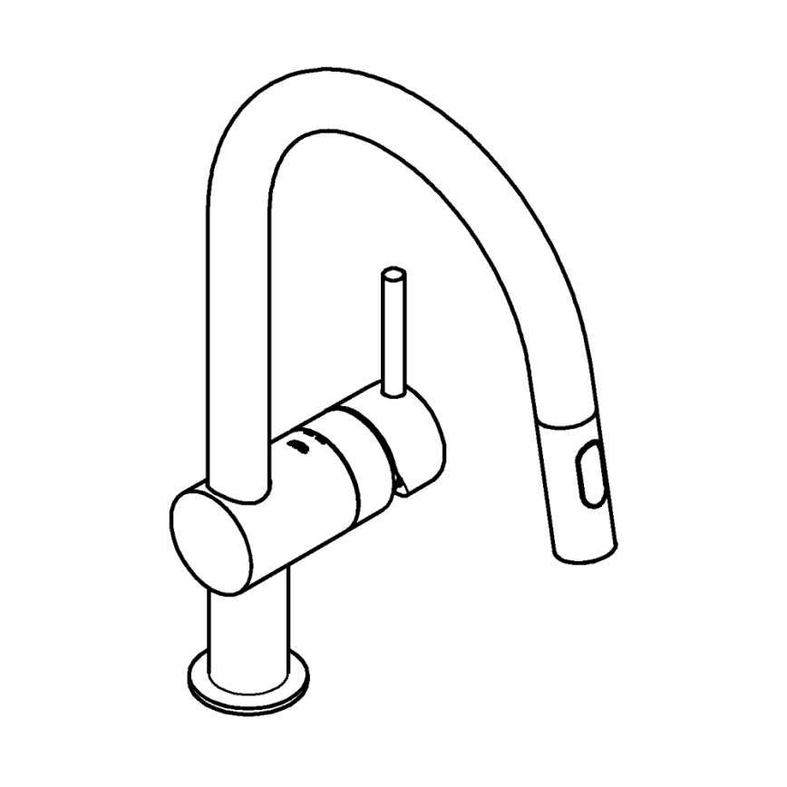 GROHE 32321GN2 - кухонний змішувач EUROCUBE золотий