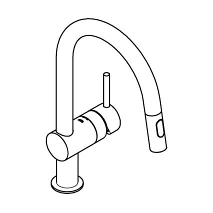 GROHE 32321GN2 - кухонный смеситель EUROCUBE, золотой