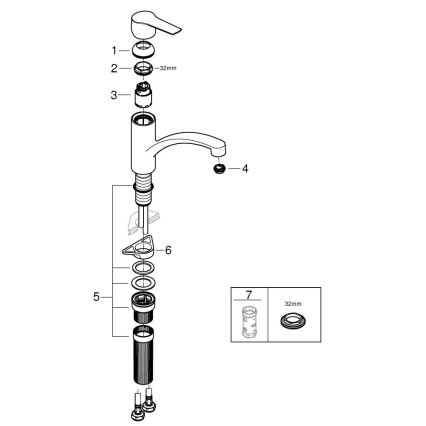 GROHE 324412432 - Змішувач для мийки START 184 мм чорний