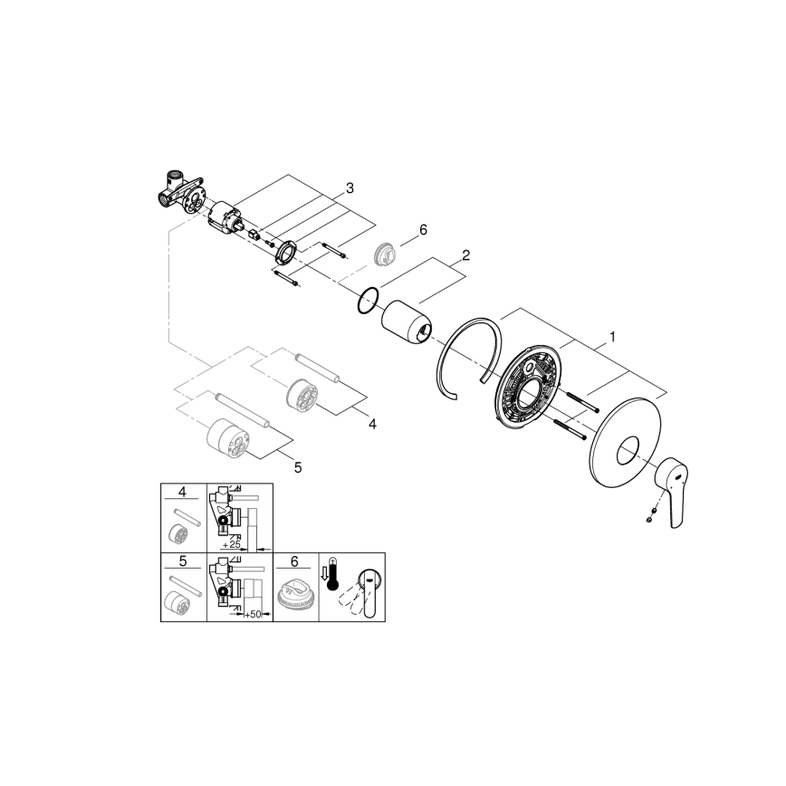 GROHE 32590002 - Душовий змішувач START, блискучий хром