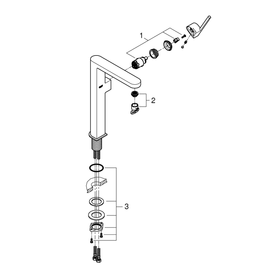 GROHE 32618003 - Змішувач для умивальника PLUS XL, глянцевий хром