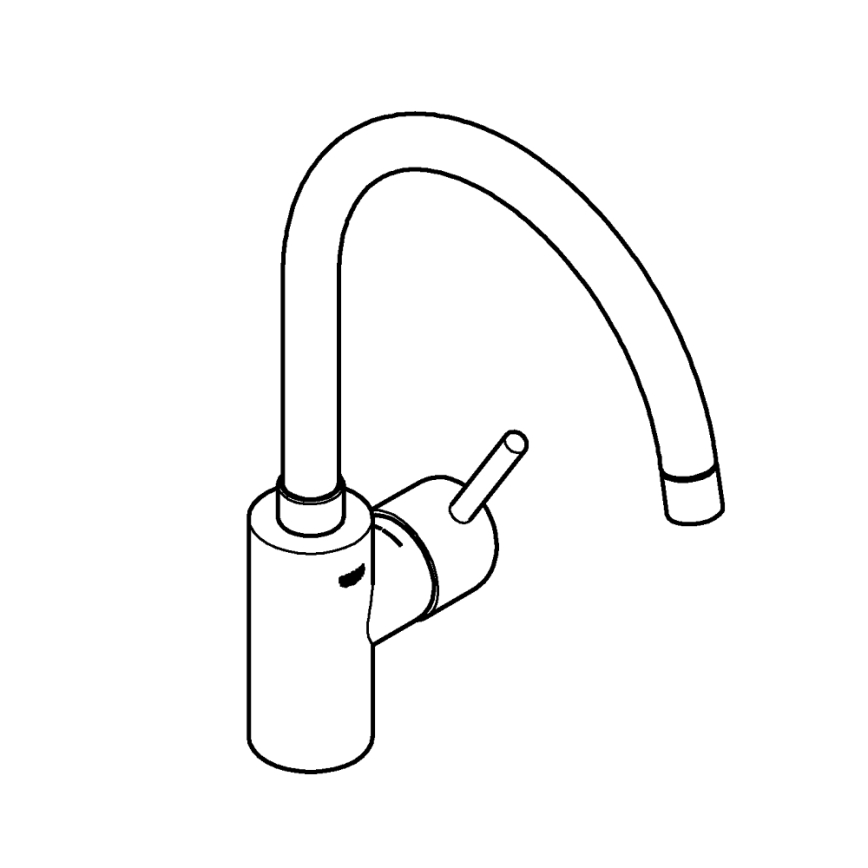GROHE 32661003 - Смеситель для мойки CONCETTO, полированный хром