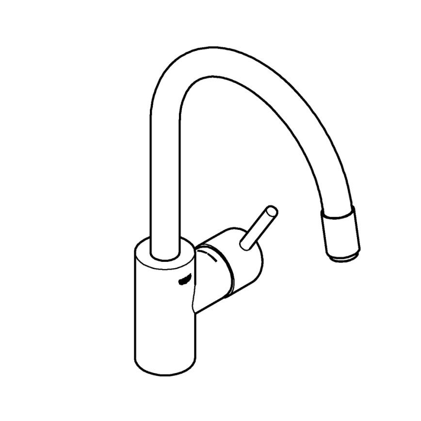 GROHE 32663003 - Змішувач для мийки CONCETTO 360 mm, полірований хром