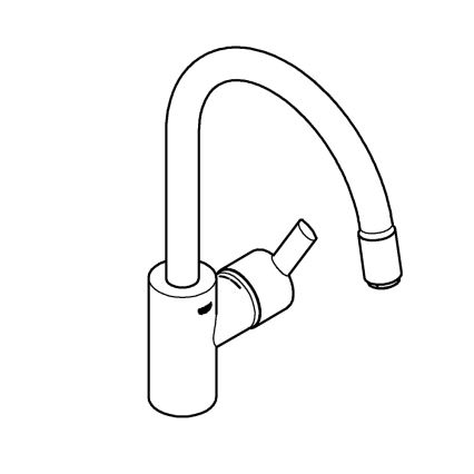 GROHE 32671002 - Змішувач для кухонної мийки FEEL, блискучий хром
