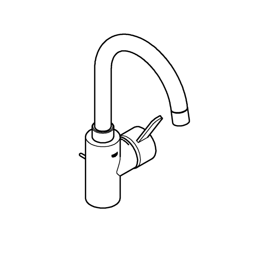 GROHE 32830001 - Раковинный смеситель EUROSMART COSMOPOLITAN, размер L, хром
