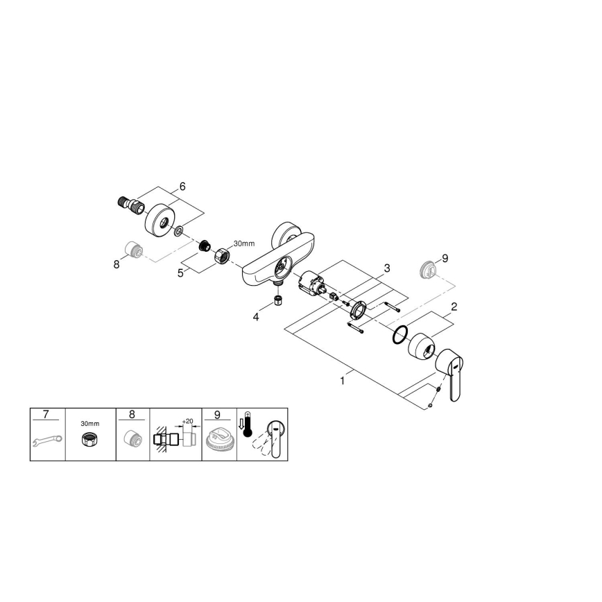 GROHE 32888000 - Душевой смеситель GET DN 15, глянцевый хром