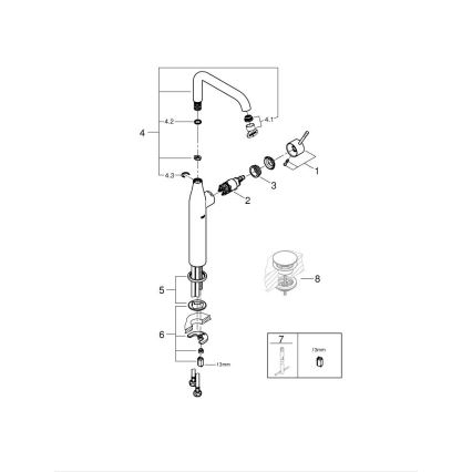 GROHE 32901001 - смеситель для раковины ESSENCE, размер XL, глянцевый хром