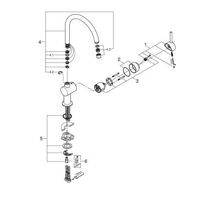 GROHE 32917000 - Кухонный смеситель A 356 мм, полированный хром