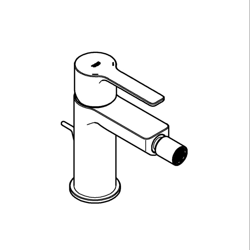 GROHE 33848001 - Змішувач для біде LINEARE DN 15 полірований хром