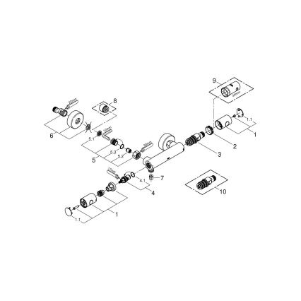 GROHE 34065AL2 - термостатичний душовий змішувач GROHTHERM 1000 COSMOPOLITAN DN 15 графіт