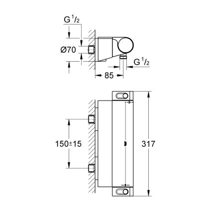 GROHE 34469001 - Термостатический душевой смеситель GROHTHERM 2000 DN 15 хром