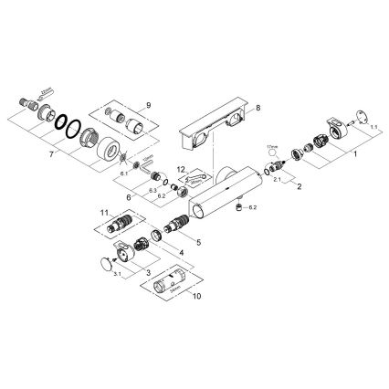 GROHE 34469001 - Термостатичний душовий змішувач GROHTHERM 2000 DN 15, хром
