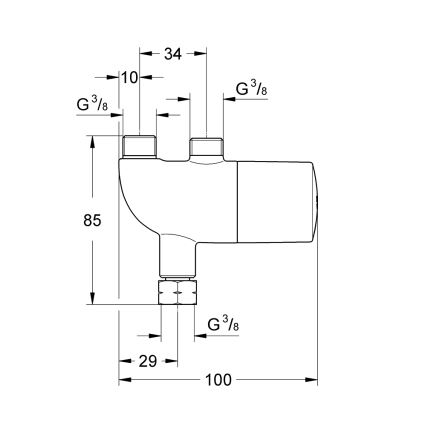 GROHE 34487000 - Термостатическая защита от ожогов GROHTHERM MICRO хром