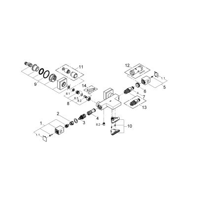 GROHE 34497000 - Термостатический ванный смеситель GROHTHERM CUBE DN 15, полированный хром