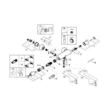 GROHE 34666000 - Термостатичний медичний змішувач DN 15 полірований хром