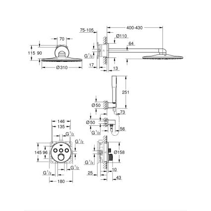 GROHE 34709000 - Душевой набор SMARTCONTROL Perfect, полированный хром