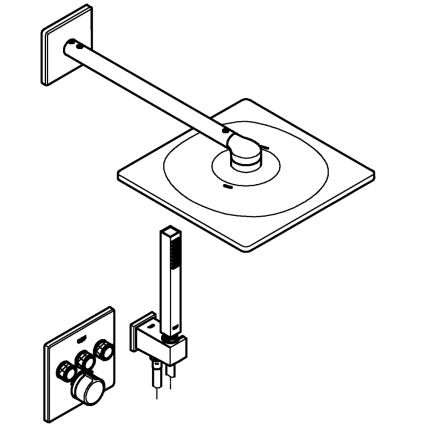 GROHE 34712000 - Душовий комплект SMARTCONTROL 310 × 310 mm блискучий хром