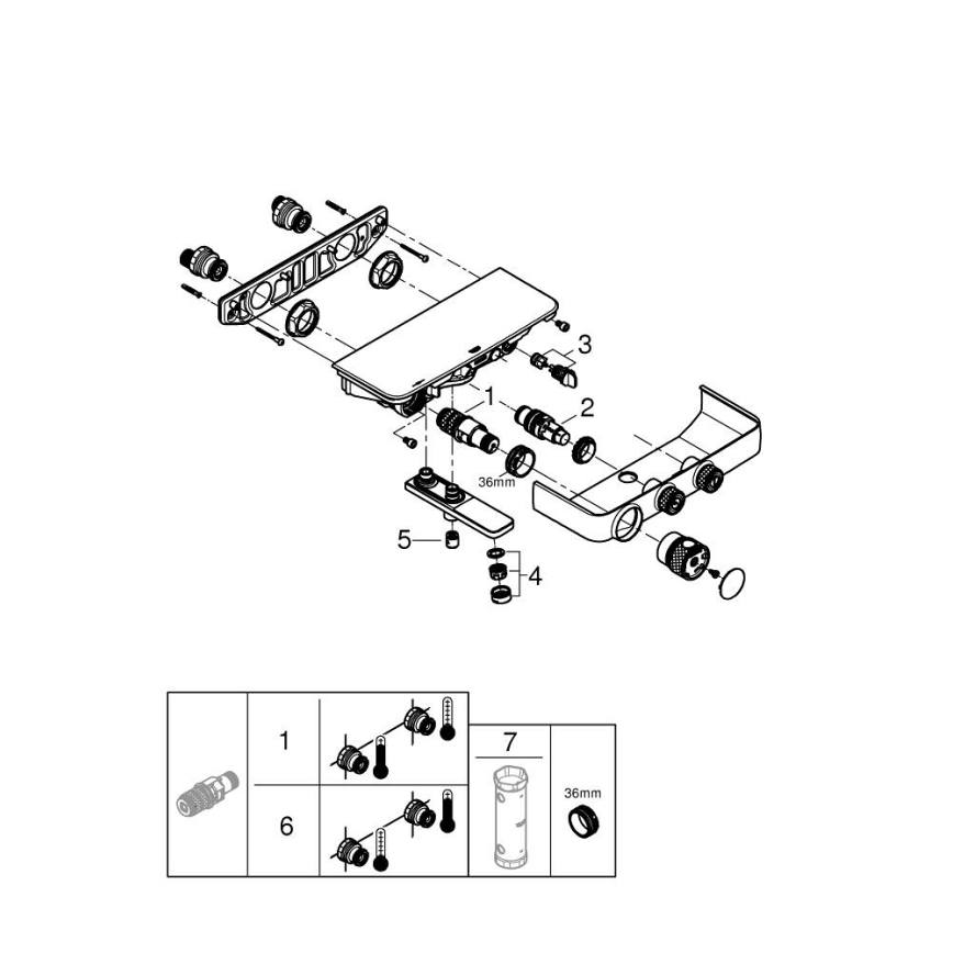 GROHE 34718000 - Термостатичний змішувач для ванни GROHTHERM SMARTCONTROL 12” хром
