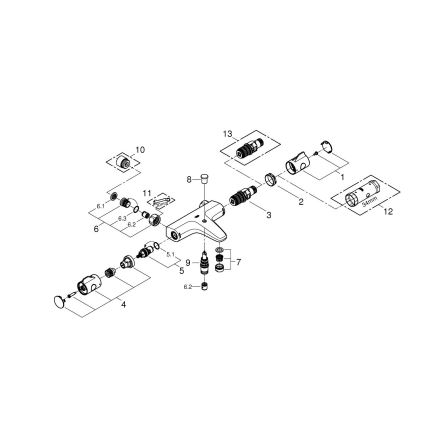 GROHE 34754000 - Термостатический смеситель для ванны GROHTHERM 800 DN 15, полированный хром