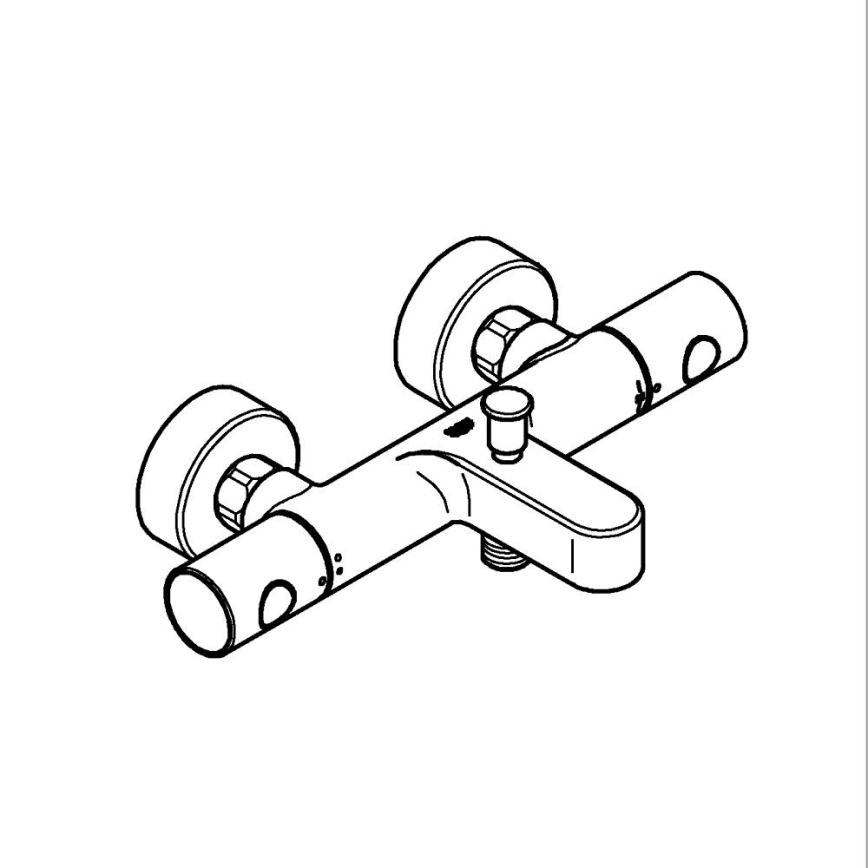 GROHE 34766000 — Термостатический смеситель для ванны GROHTHERM 800 COSMOPOLITAN DN 15, хром