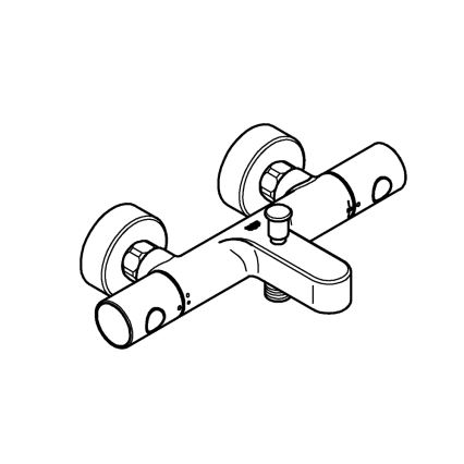 GROHE 34774000 - Термостатичний ванний змішувач PRECISION GET DN 15 блискучий хром