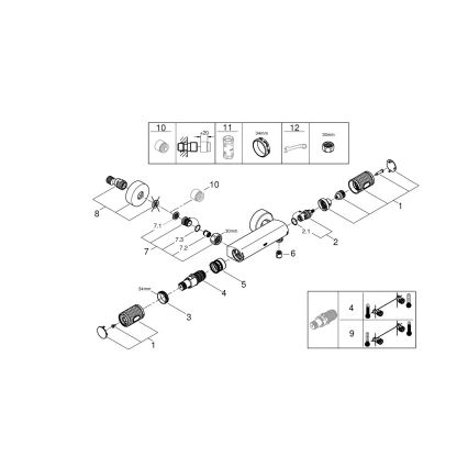 GROHE 34790000 - Термостатичний змішувач для душу PRECISION FEEL DN 15 хром