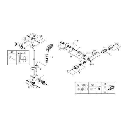 GROHE 34805001 - Термостатичний душовий змішувач PRECISION FLOW DN 15 хром